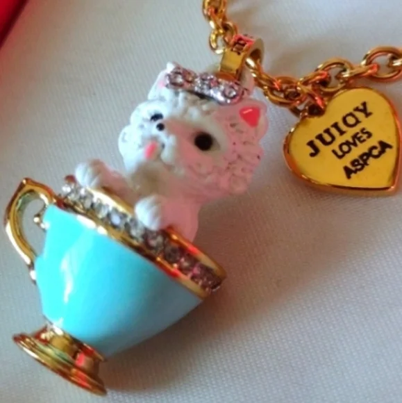 Juicy Couture Large White Persian 😺 Charm in a Cup--Support the ASPCA NWT - Picture 4 of 8